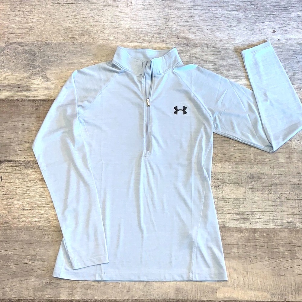 Under Armour Heat Gear Top PALE AQUA COLOR (See All Photos) - Picture 3 of 7
